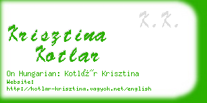 krisztina kotlar business card